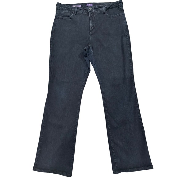 NYDJ Denim - NYDJ Jeans Womens 16 Barbara Bootcut Black Stretch Cotton Denim High Rise
